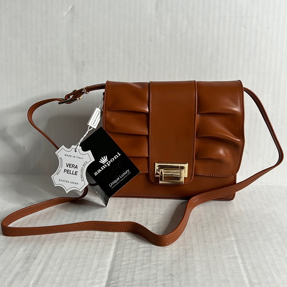 NWT Zamponi Moda Italian leather crossbody Bag
